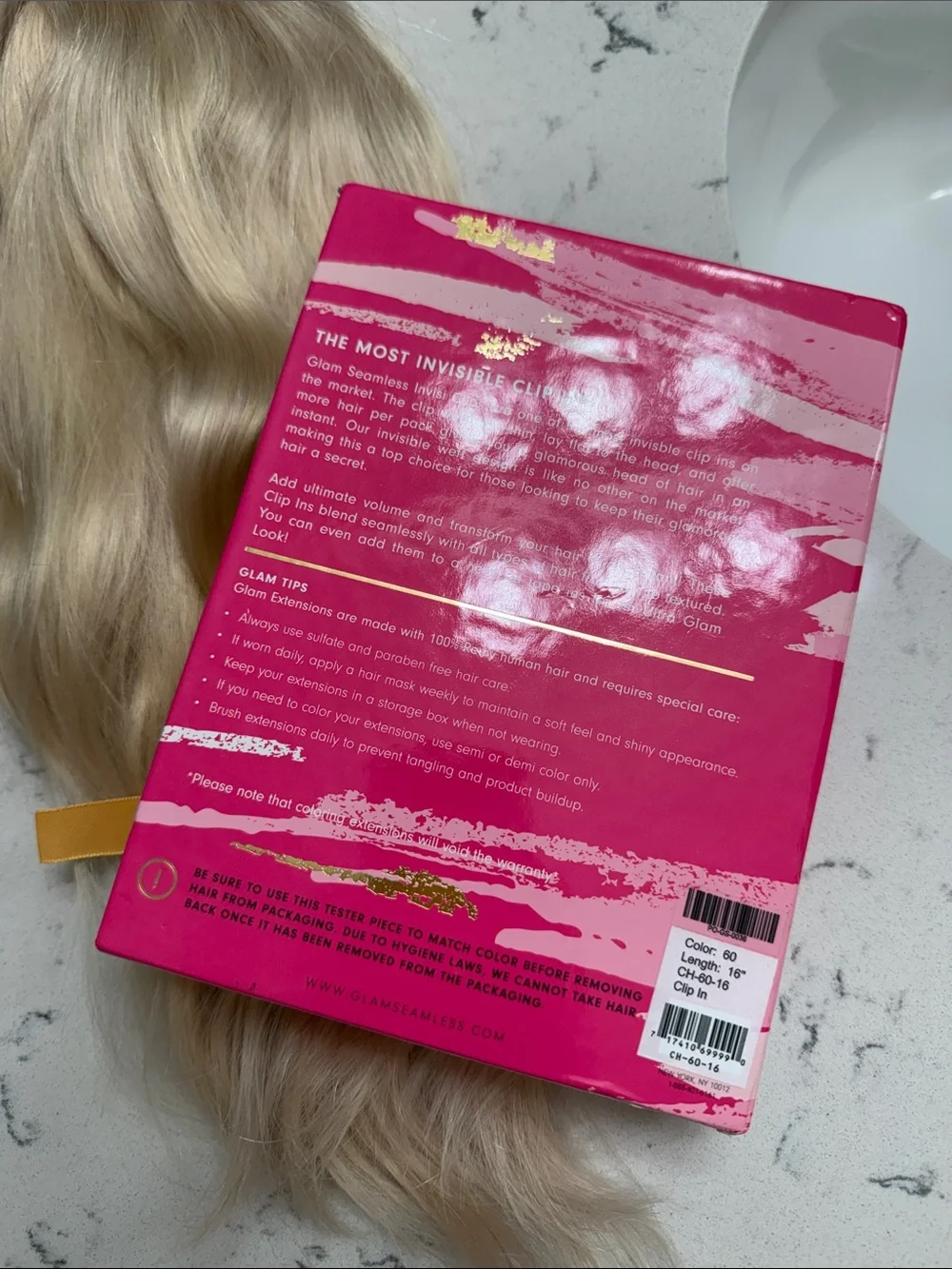 Glam hair extensions worn once